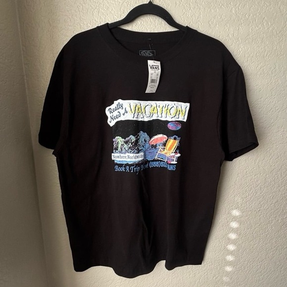 Vans Other - VANS‎ Graphic Print "Really Need A Vacation" Classic Fit T-Shirt Men's Medium